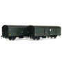 2x Fourgon Dqd2m feux fin de convoi SNCF ép IIIb - HO 1/87 - LS Models 30301