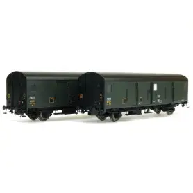 2x Fourgon Dqd2m feux fin de convoi SNCF ép IIIcd - HO 1/87 - LS Models 30303