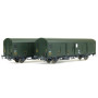 2x Fourgon Dqd2m feux fin de convoi SNCF ép IIIcd - HO 1/87 - LS Models 30305