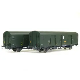 2x Fourgon Dqd2m feux fin de convoi SNCF ép IVa - HO 1/87 - LS Models 30308