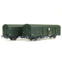 2x Fourgon Dqd2m feux fin de convoi SNCF ép IVa - HO 1/87 - LS Models 30308
