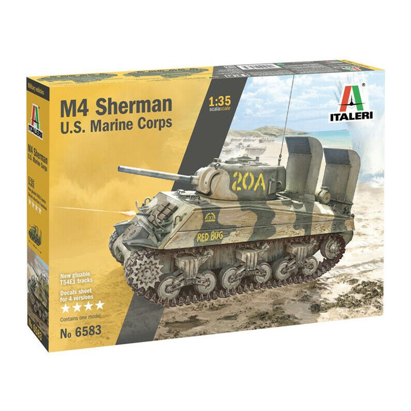 M4A2 Sherman US Marine Corps - échelle 1/35 - ITALERI 6583