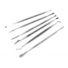 Set complet de 6 spatules doubles de précision en acier inoxydable
