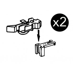 2x attelages NEM longs réglables en hauteur - HO 1/87 - ROCO 40287