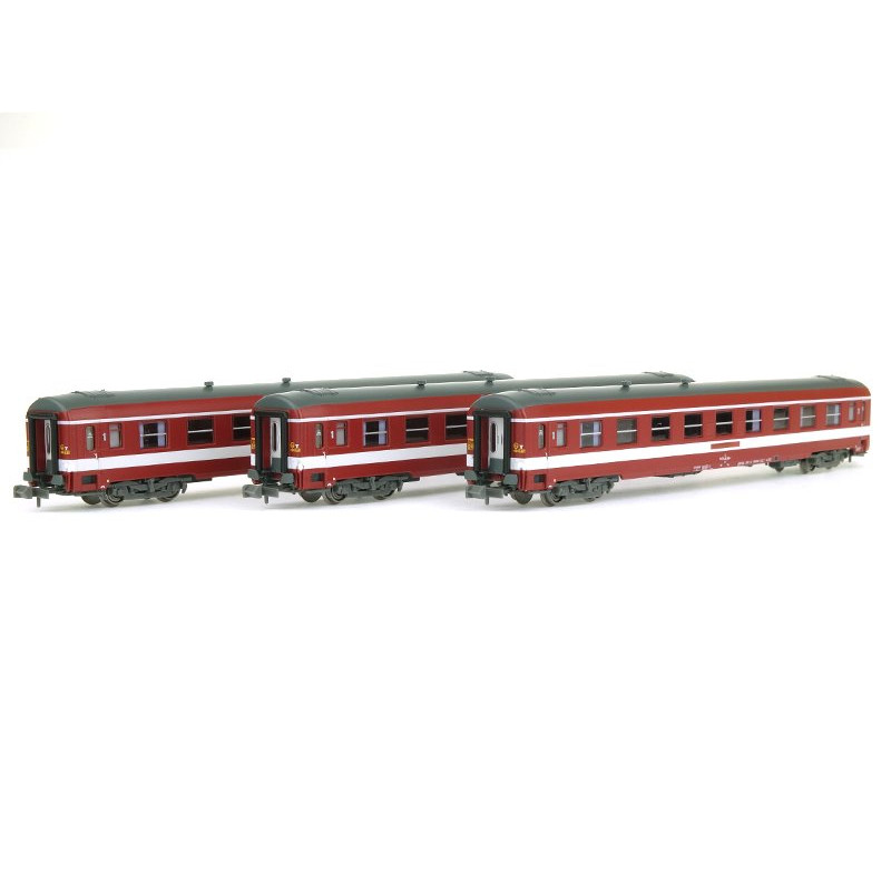 Set 3 voitures UIC A9 Capitole ép. III SNCF - N 1/160 - REE NW-155