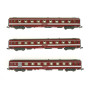 Set 3 voitures UIC A9 + A7D Capitole ép. III SNCF - N 1/160 - REE NW-156