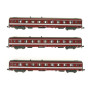 Set 3 voitures UIC A9 Capitole sans plaque ép. III SNCF - N 1/160 - REE NW-159