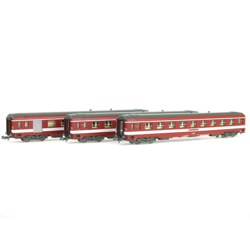 Set 3 voitures UIC A9 + A7D Capitole ép. III SNCF - N 1/160 - REE NW-156