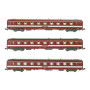 Set 3 voitures UIC A9 Capitole ép. III SNCF - N 1/160 - REE NW-155