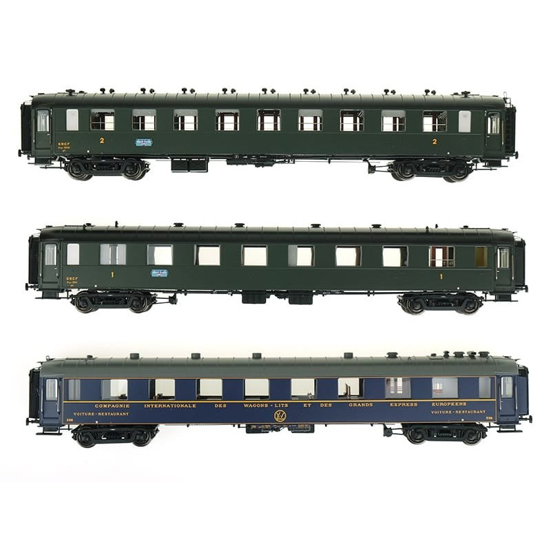 Set 3x voitures transatlantique SNCF - ép IIIb - HO 1/87 - LS Models MW40905