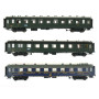 Set 3x voitures transatlantique SNCF - ép IIIb - HO 1/87 - LS Models MW40905