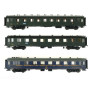 Set 3x voitures transatlantique SNCF - ép IIIb - HO 1/87 - LS Models MW40905