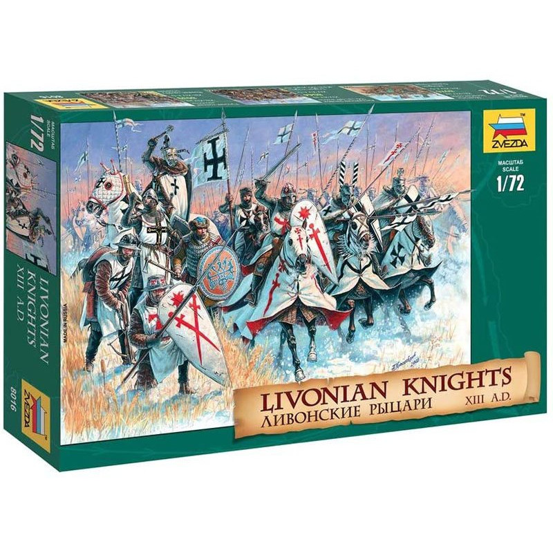 Zvezda 8016 - 1/72 - Chevaliers Livoniens - guerriers du Moyen-Age
