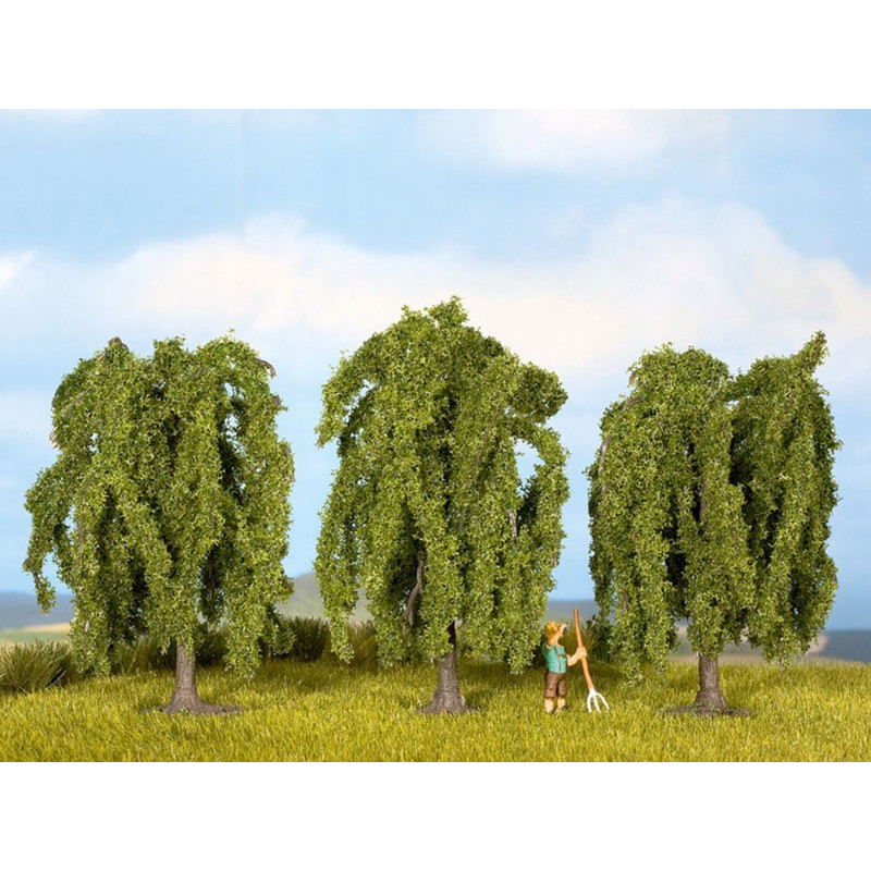 3x saule pleureur 8 cm - HO-TT - NOCH 25130