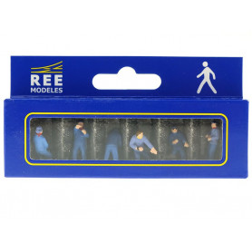 Chauffeurs et mécaniciens SNCF époque III - HO 1/87 - REE PB-001