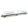 Porte remorques Twin-Car Sdggmrs AAE EKOL ép. V-VI - N 1/160 - REE NW-179