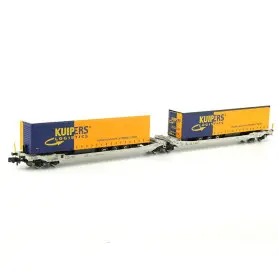 Porte remorques Twin-Car Sdggmrs AAE KUIPERS ép. V-VI - N 1/160 - REE NW-181