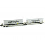 Porte remorques Twin-Car Sdggmrs AAE GN Transport ép. V-VI - N 1/160 - REE NW-184