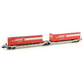 Porte remorques Twin-Car Sdggmrs AAE LAHAYE ép. V-VI - N 1/160 - REE NW-186