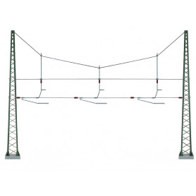 Mât double treillis 3 lignes pour caténaire - HO 1/87 - VIESSMANN 4162