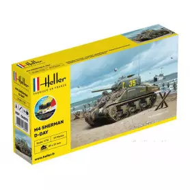 M4 Sherman D-Day avec colle + peinture - 1/72 - HELLER 56892