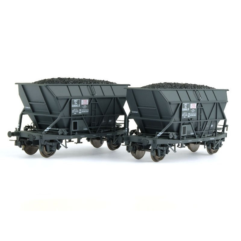 2x Wagon-trémie EF30, SGW SNCF ép III - HO 1/87 - JOUEF HJ6199