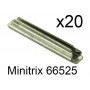 Sachet de 20 éclisses métal pour rails Minitrix - TRIX 66525