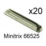 Sachet de 20 éclisses métal pour rails Minitrix- TRIX 66525