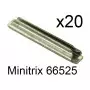 Sachet de 20 éclisses métal pour rails Minitrix- TRIX 66525