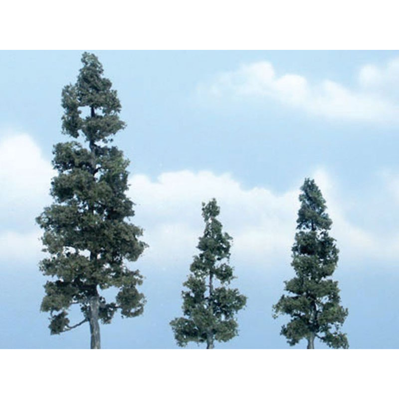 3x genévrier 6,35-13 cm - Arbre premium - HO-1/87 - WOODLAND SCENICS - TR1619