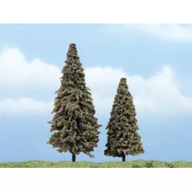 2x conifères 10,1-7,62 cm - Arbre premium - HO-1/87 - WOODLAND SCENICS - TR1625