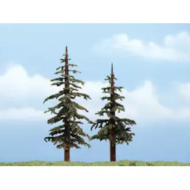 2x pin tordu 10,1-12,7 cm - Arbre premium - HO-1/87 - WOODLAND SCENICS - TR1627