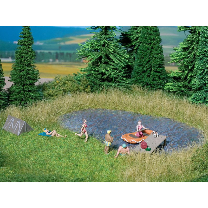 NOCH – Champ De Colza Natur+ 22 X 20 Cm + 10 Touffes D’herbe – Diorama Ferroviaire – Dès 14 Ans