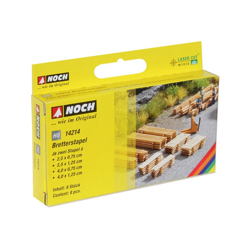8x Pile de planches - HO 1/87 - NOCH 14214