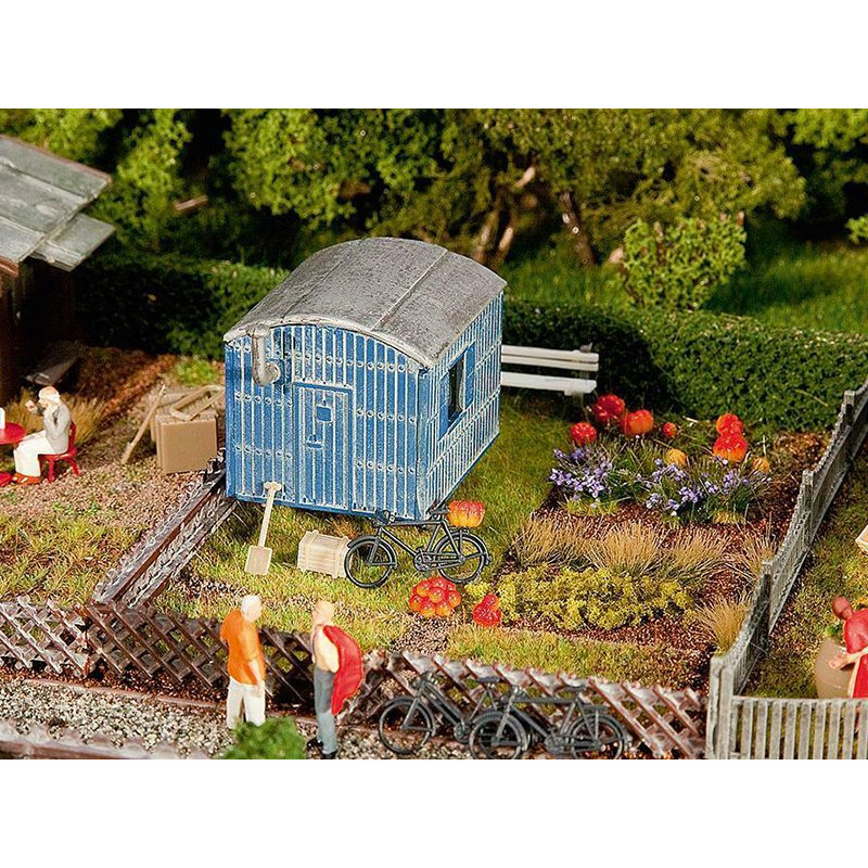 Jardin d'ouvrier avec roulotte - HO 1/87 - FALLER 180490