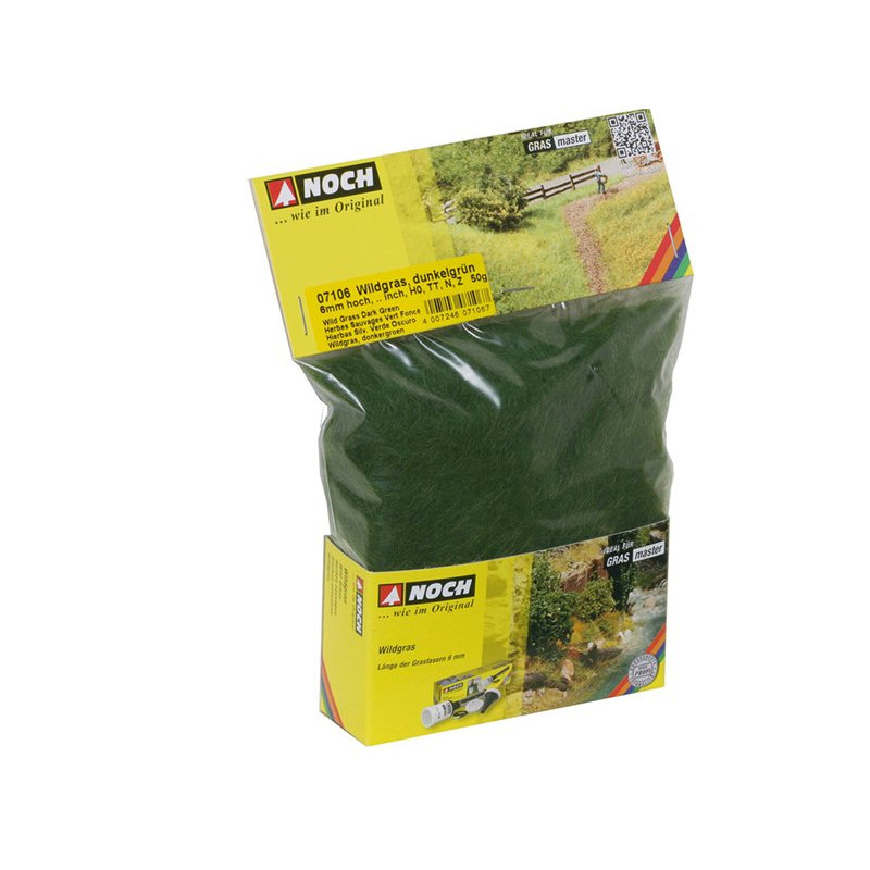 Herbe sauvage vert foncé 6 mm 50g - HO 1/87 - NOCH 07106