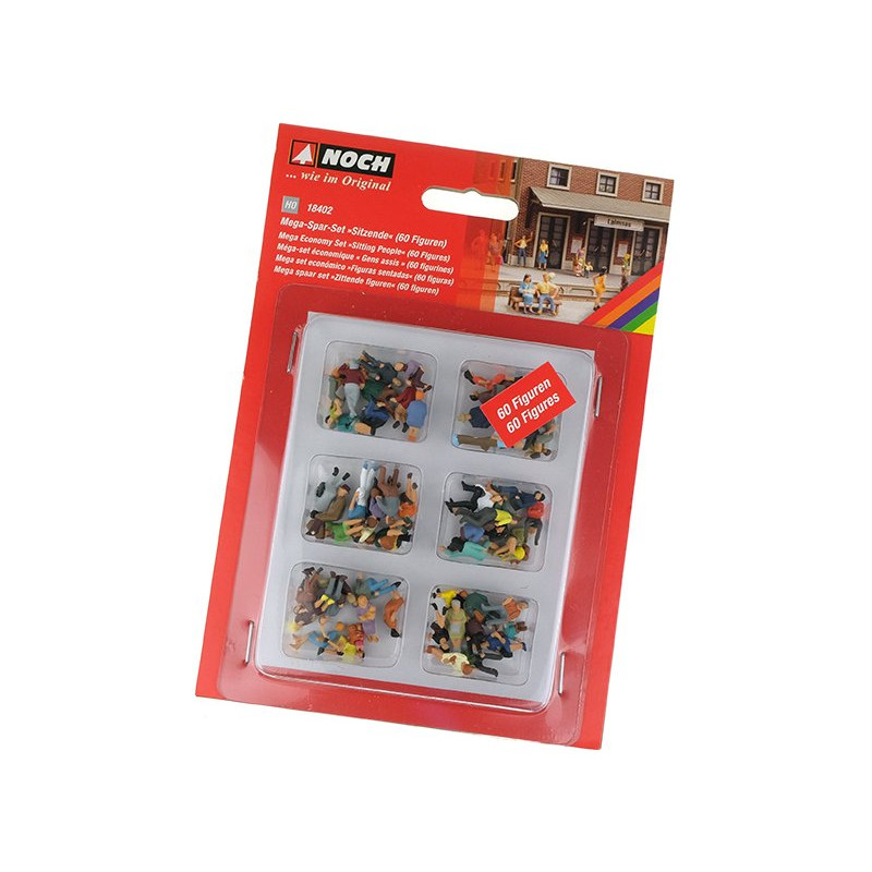 60 personnages assis - HO 1/87 - NOCH 18402