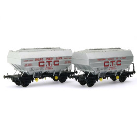 2x wagon Céréalier Richard - CTC Ep. III - HO 1/87 - REE WB-623