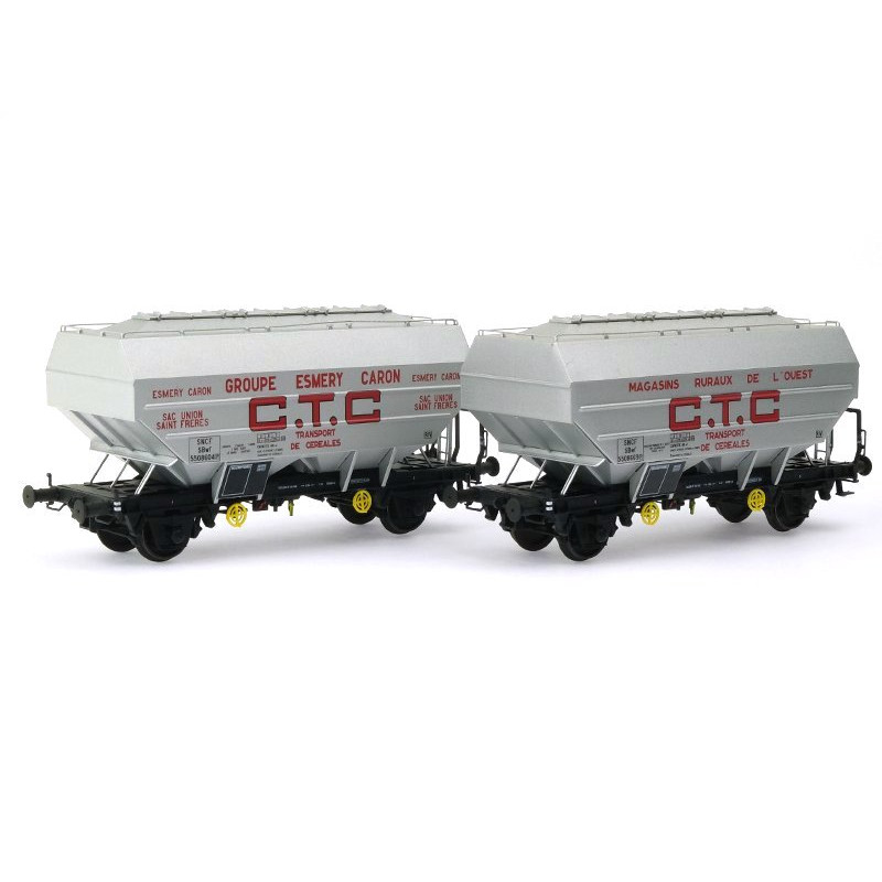 2x wagon Céréalier Richard - CTC Ep. III - HO 1/87 - REE WB-623