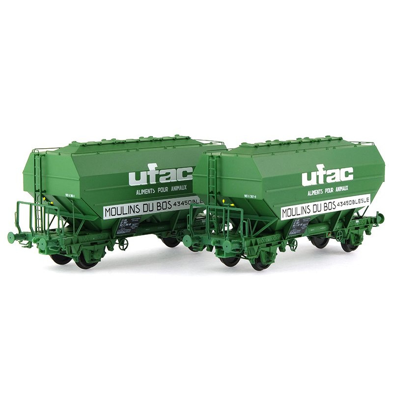 2x wagon Céréalier Richard - UFAC - Ep. IV - HO 1/87 - REE WB-630