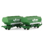2x wagon Céréalier Richard - UFAC - Ep. IV - HO 1/87 - REE WB-630