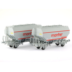 2x wagon Céréalier Richard - MONFER - Ep. IV - HO 1/87 - REE WB-632