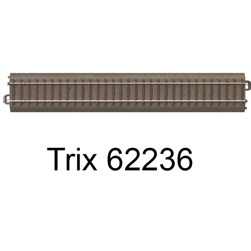 Rail droit voie C 236,1 mm - Trix 62236