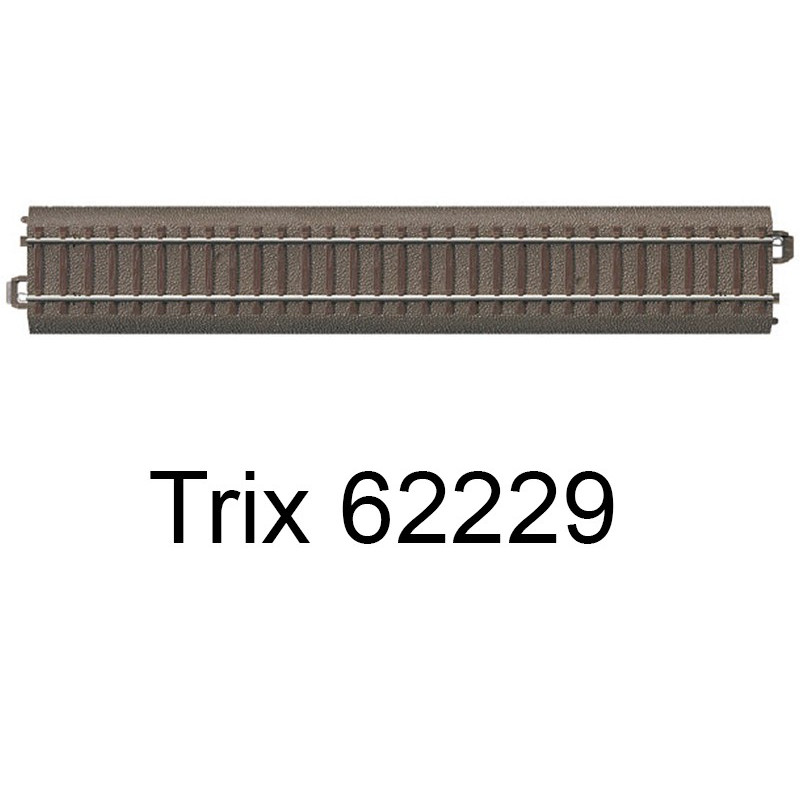 Rail droit voie C 229,3 mm - Trix 62229
