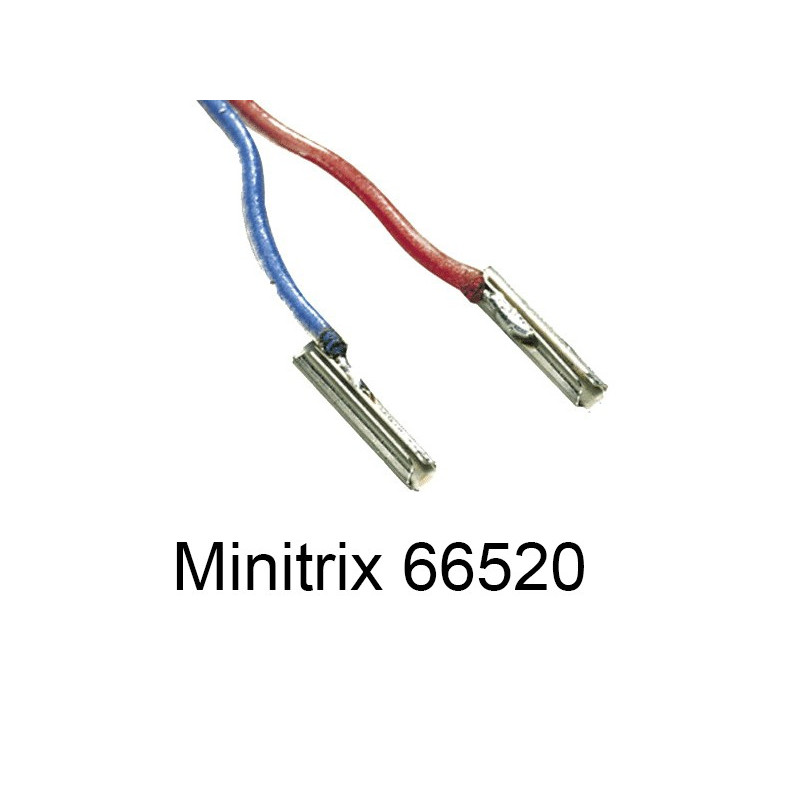 2 éclisses avec fils d'alimentation polarisés Minitrix - Trix 66520