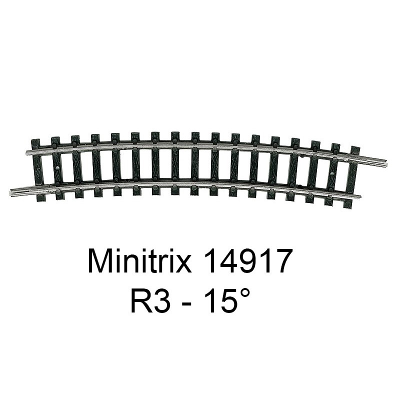 Rail courbe R3 15° Minitrix - Trix 14917