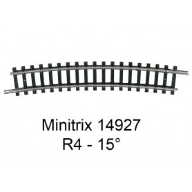 Rail courbe R4 15° Minitrix - Trix 14927