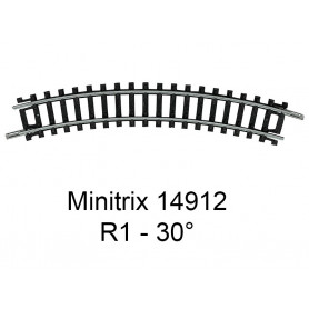 Rail courbe R1 30° Minitrix - Trix 14912