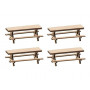 4x bancs à pique-nique LaserCut - HO 1/87 - FALLER 180304