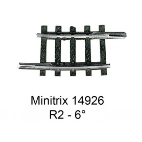 Rail courbe R2 6° Minitrix - Trix 14926